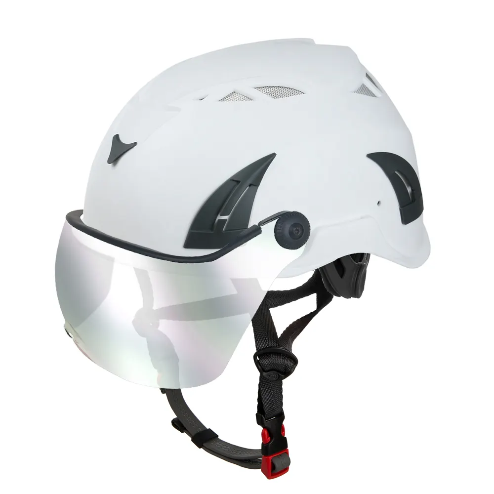 Промышленный инженерный защитный шлем, строительные жесткие шляпы с зеркальным козырьком/Копченый защитный козырек