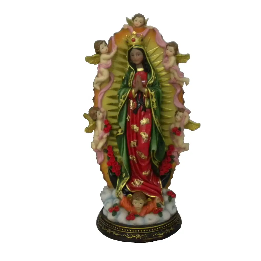 Wholesale religious our lady of Mexico with angel for church