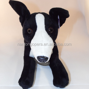 Peluche OEM ODM di Levriero <span class=keywords><strong>Bianco</strong></span>, Nero e Grigio, Morbido Giocattolo a Forma di Cane - Product Image 1