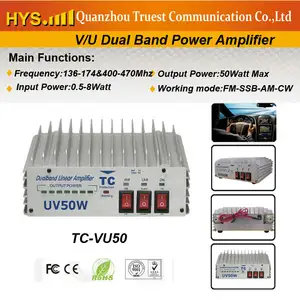 Vhf uhf dual band amplificador de alta potência TC-vu50