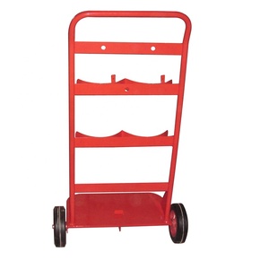 Carrello in Acciaio per Due <span class=keywords><strong>Estintori</strong></span> con Maniglia Girevole e Campanello - Product Image 4