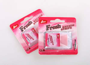 De sucre livraison oral haleine fraîche Strawberry mint bandes - Product Image 3