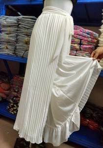 Wholesale Women's Elegant Chiffon Pleated Split Long Maxi <strong>Skirt</strong> Stylish Sexy Casual Design With <strong>Plus</strong> <strong>Size</strong> Maternity Feature - Product Image 5