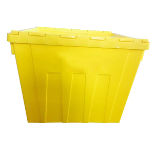 Empilage chargement 200 kg Heavy duty PP en plastique couvercle attaché le déplacement de stockage <span class=keywords><strong>caisse</strong></span> de nidification - Product Image 3
