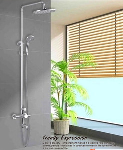 Hochwertiges 304 Edelstahl Hot Cold Badezimmer Dusch set Dusch <span class=keywords><strong>system</strong></span> Wand dusch kopf - Product Image 2