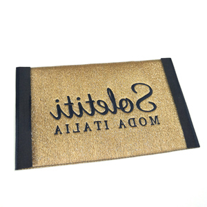 Mật Độ Cao Tùy Chỉnh In Tên Thương Hiệu Vàng Logo Phù Hợp Với Quần Áo Nhãn Doanh Nghiệp Nhỏ Cổ Nhãn Chính Dệt May Nhãn - Product Image 2