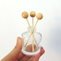 Boule en bois de pin parfumé, naturelle, personnalisée, 1 pouce, pour diffuseur de rosée aromatique