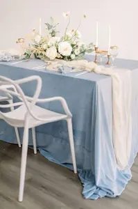 Paño de mesa de terciopelo aplastado personalizado para decoración de mesa de banquete de fiesta de boda
