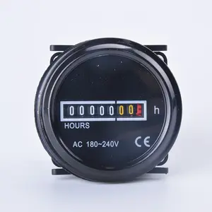 TH-1 7 digital Round Counter For Generators,Motors, Boat Meter Timer AC160-240V Counter Hour Meter, Mechanical Timer