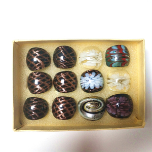 Anillo de Cristal de <span class=keywords><strong>Murano</strong></span> Decorativo y Colorido con Diseños Surtidos Joyería Bohemia Hermoso Regalo - Product Image 2