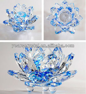 Hot Sale Günstigster Kristall Lotus bastelt Glas Lotus Flower mit verschiedenen Farben - Product Image 2