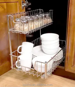 Panier de <span class=keywords><strong>rangement</strong></span> armoire de cuisine, panier coulissant sous-évier, étagère de <span class=keywords><strong>rangement</strong></span> - Product Image 3