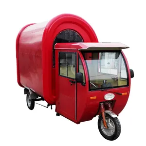 Trolley Electric tricycle vending mobile food cart food trailers for europe