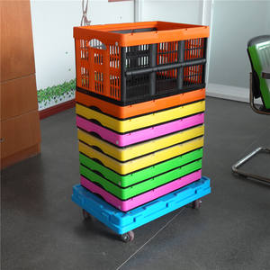 Süpermarket alışveriş meyve kıyafet sepeti toptan katlanabilir piknik bacalı plastik kaplar sepeti - Product Image 2