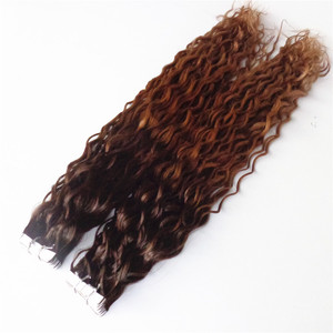 Extensions de cheveux à double bande ombré, cheveux remy crépus bouclés, 8 — 30 pouces, bande vierge bouclée, bon marché, vente en gros - Product Image 3