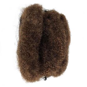 Cabello humano Afro rizado a granel para loques #8, Marrón ceniza media, 1 unidad - Product Image 3