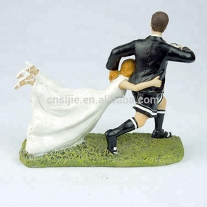 Polyresin <span class=keywords><strong>Personnalisé</strong></span> Gâteau De Mariage Toppers Mariée et Marié Figurines - Product Image 5