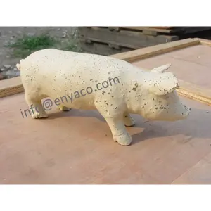 Garden Animals Rustic Outdoor Farm Patio Lawn Cast Iron Life Size Animal Pig Sculpture Statue Other Garden Decor Ornaments