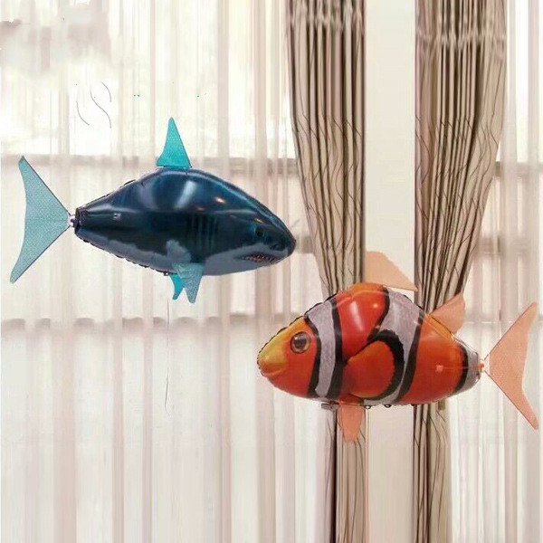 Remote Control Flying Fish Inflatable Shark Clownfish Flying Fish Wedding Birthday Arrangement Electric Inflatable Toys