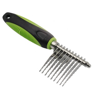 Pet Fur Hair Remover Grooming Tool <strong>Undercoat</strong> <strong>Rake</strong> 9 Knifes Stainless Steel Dematting Comb - Product Image 2
