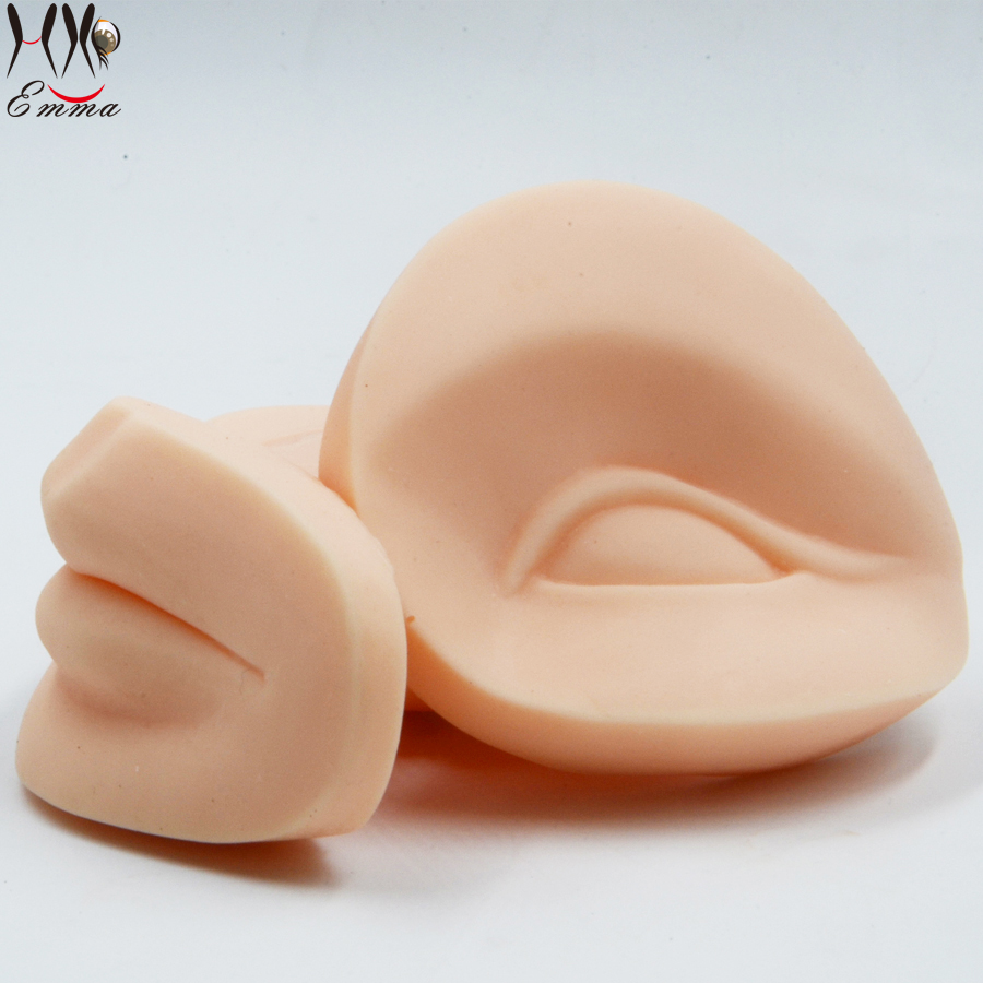 Сменные брови и губы для искусственной кожи человека голова для практики татуировки