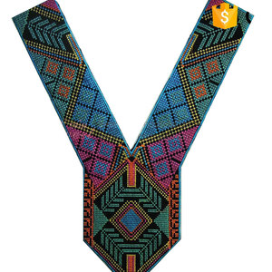 dress neck patch work