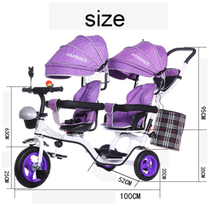 <span class=keywords><strong>Tricycle</strong></span> <span class=keywords><strong>double</strong></span> siège <span class=keywords><strong>pour</strong></span> enfants 2018 / <span class=keywords><strong>Tricycle</strong></span> <span class=keywords><strong>pour</strong></span> enfants à deux places <span class=keywords><strong>pour</strong></span> <span class=keywords><strong>jumeaux</strong></span> de haute qualité - Product Image 2