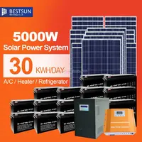 Bestsun società solare Ad Alta potenza completo 5kw PV sistema solare di alimentazione inverter grid solare facile da installare 5kw sistema solare su griglia