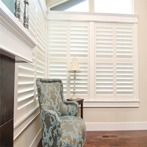 Interno di casa finestra veneziana piantagione persiane con tende - Product Image 6