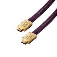Cable XERXES HS-405 de 15 pies, 4K Ultra HD, Plano, de Alta Velocidad, con Ethernet, Par Trenzado, Blindaje Trenzado, Conector Macho-Macho