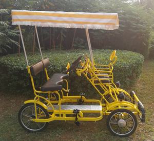 Fabrieksuitverkoop Sightseeing Vierwieler Kap-tandem Quadricycle Surreyfiets Fietsen met kinderzitje - Product Image 5