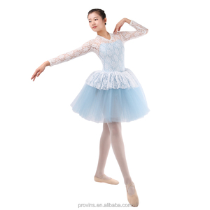 <span class=keywords><strong>Tutu</strong></span> de ballet professionnel à manches longues, costumes de spectacle de danse - Product Image 3