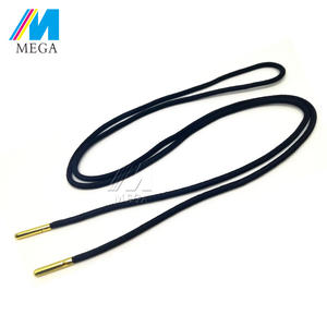 Lacets tressés en Polyester, ronds et personnalisés, avec agates en métal, système de laçage, 1 paire - Product Image 4