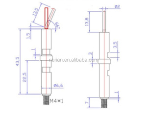 Électrode en céramique pour l'allumage des cuisinières à <span class=keywords><strong>gaz</strong></span> - Product Image 5