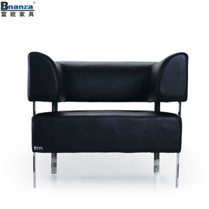 811-1 # 时尚设计家具真皮沙发沙龙等候室家具 - Product Image 4
