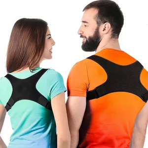 2021 החדש לנשימה Neoprene עליון חזרה יציבת מתקן מתכוונן עצם הבריח חגורת כתף כאב הקלה עם נתיק