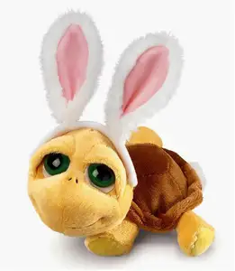 Valentine Teddy Bears 36908 Shelly Easter turtle Soft Toy wearing a set of bunny rabbit ears