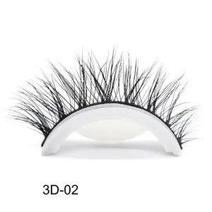 Free sample Wholesale 1pairs fake eyelashes individual 3d mink self adhesive eyelashes private label eyelashes vendor