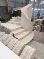 Escaliers en pierre de granit et de marbre beige, décoration intérieure, vente chaude