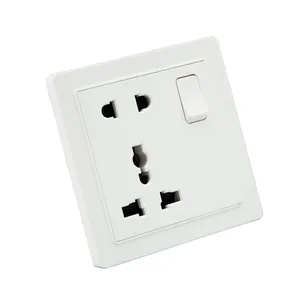 Garanzia della qualità bianco pannello uso domestico 5 pin switched socket PC 10A 250 v