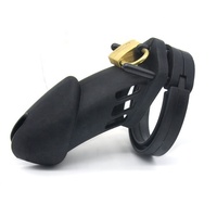 Dispositivo de Castidad para hombres, jaula de pene con 5 anillos de tamaño, Control de silicona, cómoda, duradera, personalizada, productos sexuales