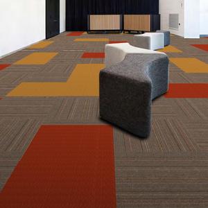 Dalles de moquette de bureau amovibles et emboîtables de style moderne 50x50 cm, usage domestique et commercial, 5 mm d'épaisseur, résistantes aux taches, en bitume PP - Product Image 4