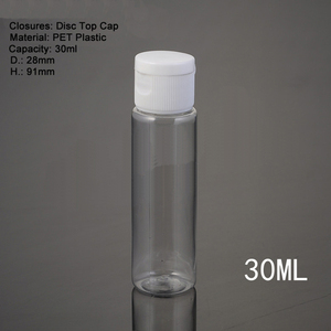<strong>Green</strong> Empty 30 ml Plastic Cylindrical <strong>Bottle</strong> with Flip <strong>Top</strong> Lid for Cosmetics in Guangzhou - Product Image 4