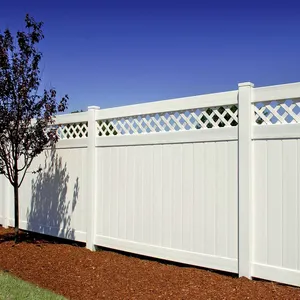 Ucuz/alt kafes üst gizlilik beyaz vinil PVC çit paneller, çit kafes ve kapıları