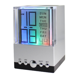 Portalápices Electrónico de Escritorio para Oficina con Calendario y <span class=keywords><strong>Reloj</strong></span> - Product Image 1