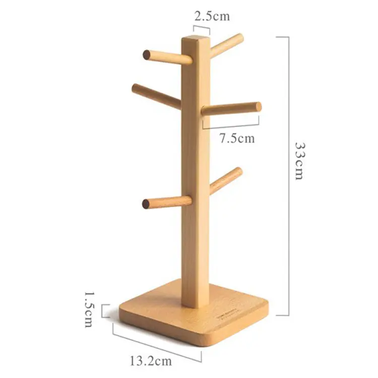 solid wood kitchen beech wood cup holder dishes drying rack