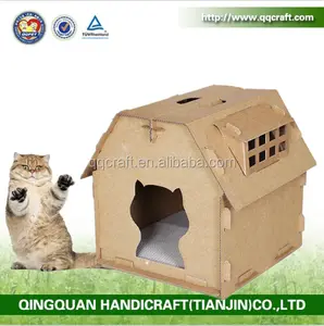 QQPET Nhà Máy Đáng Yêu Sóng Mèo Scratcher Tông Nhà Bảo Vệ Đồ Nội Thất Của Bạn