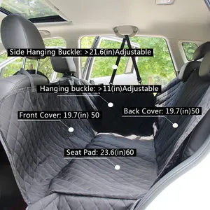 Large Sport Car Seat Cover For Pet Dog Zipper Hammock Waterproof Nonslip Easy Clean Fabric