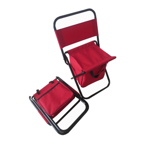 Taburete plegable de mochila desmontable portátil, con bolsa de refrigeración para silla de pesca - Product Image 2