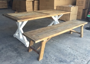 Rettangolo <span class=keywords><strong>di</strong></span> nozze bianco della fattoria tavolo da pranzo in <span class=keywords><strong>legno</strong></span> personalizzato per banchetti in <span class=keywords><strong>legno</strong></span> massello per eventi noleggio <span class=keywords><strong>di</strong></span> nozze - Product Image 3